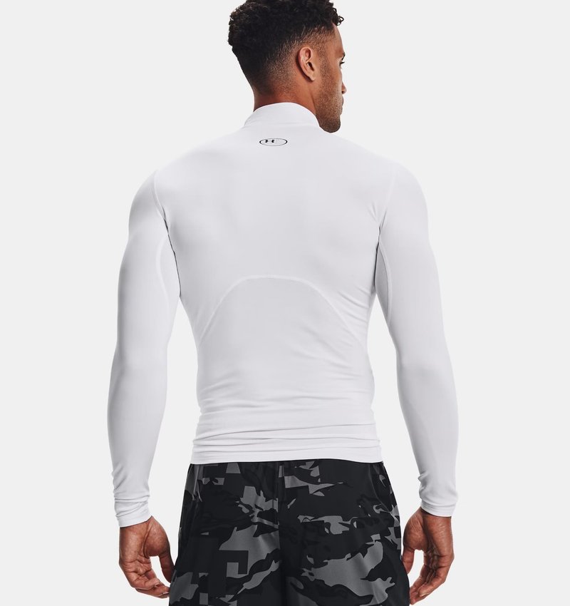 Under Armour ColdGear® Compression Mock pánský top, bílý