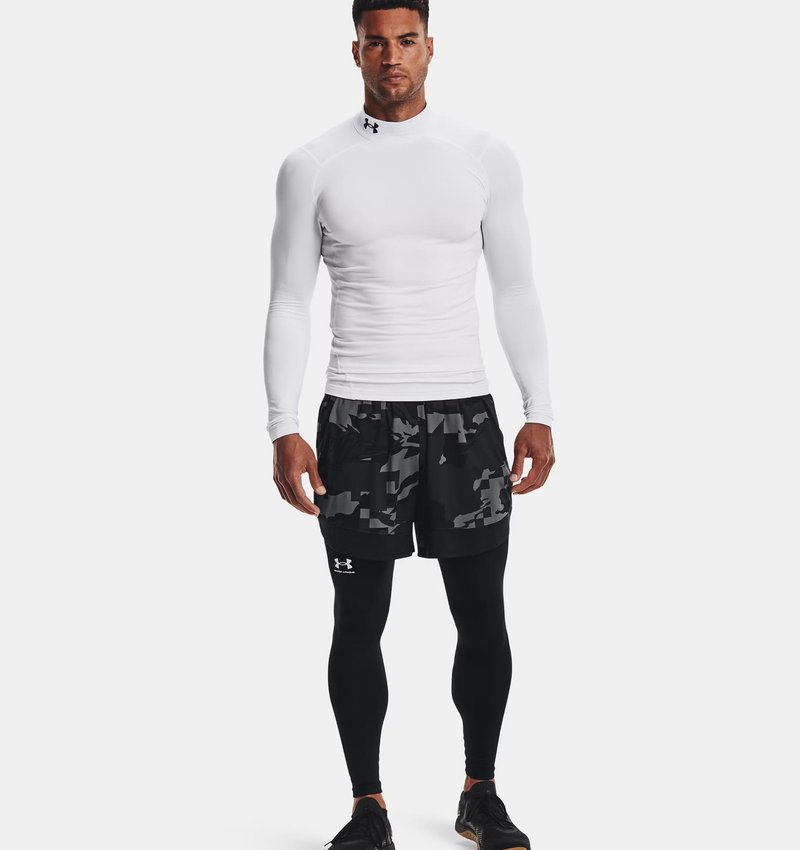Under Armour ColdGear® Compression Mock pánský top, bílý