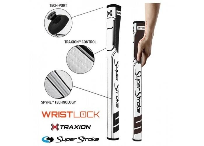 SuperStroke Traxion Wrist Lock putter grip, černo/bílý