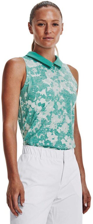 Under Armour Zinger Rise Slvls Polo dámské polo bez rukávů, zelené