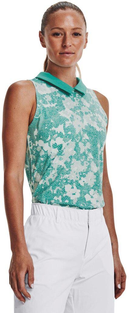 Under Armour Zinger Rise Slvls Polo dámské polo bez rukávů, zelené