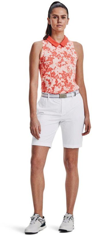 Under Armour Zinger Rise Slvls Polo dámské polo bez rukávů, oranžové