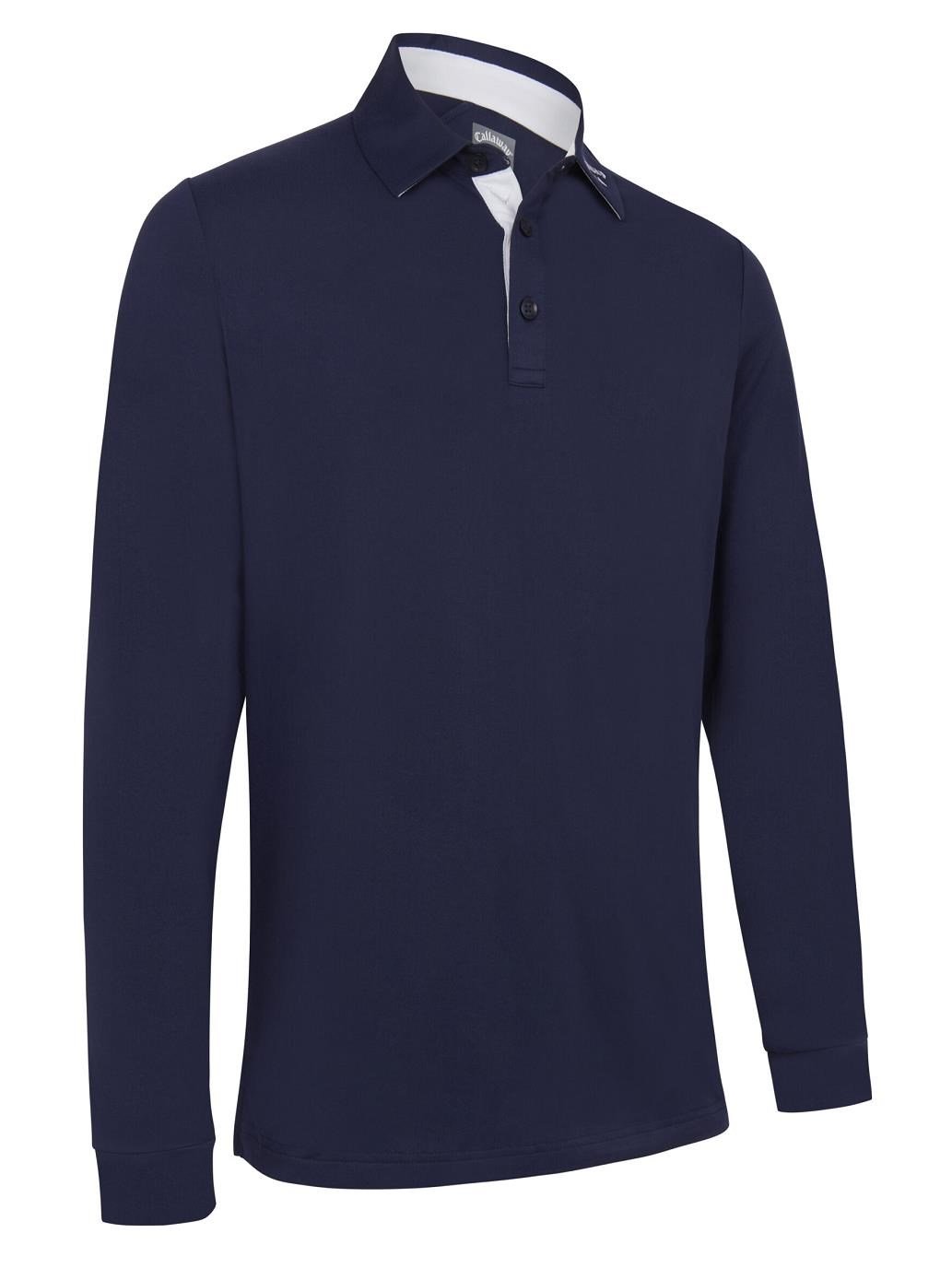 Callaway Long Sleeve Performance pánské polo, tmavě modré