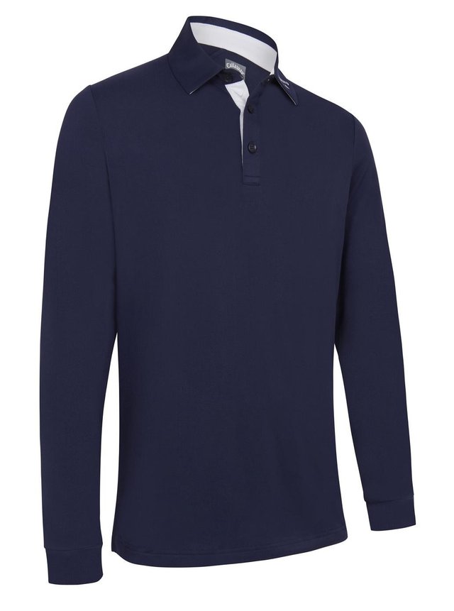 Callaway Long Sleeve Performance pánské polo, tmavě modré