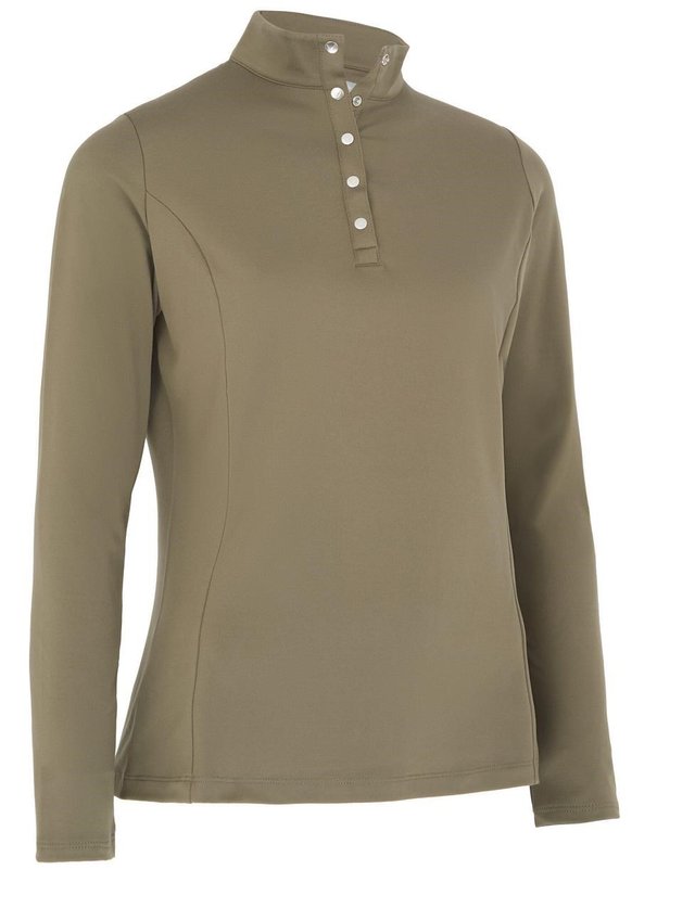 Callaway Thermal Fleece Back Jersey dámské polo s dlouhým rukávem, industrial green