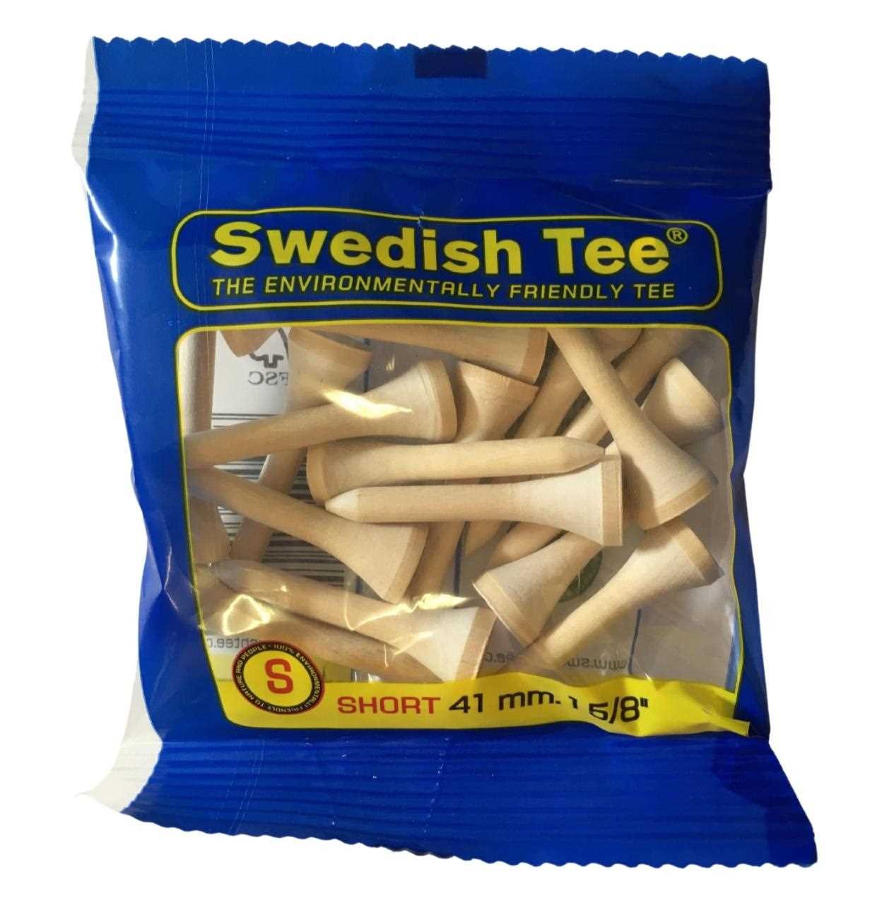 Swedish Tee Short dřevěná týčka, 41mm, 18ks
