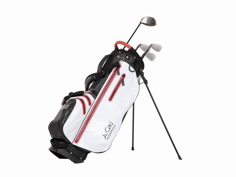 JuCad 2in1 Waterproof stand bag, černo/bílo/červený