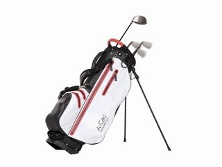 JuCad 2in1 Waterproof stand bag, černo/bílo/červený