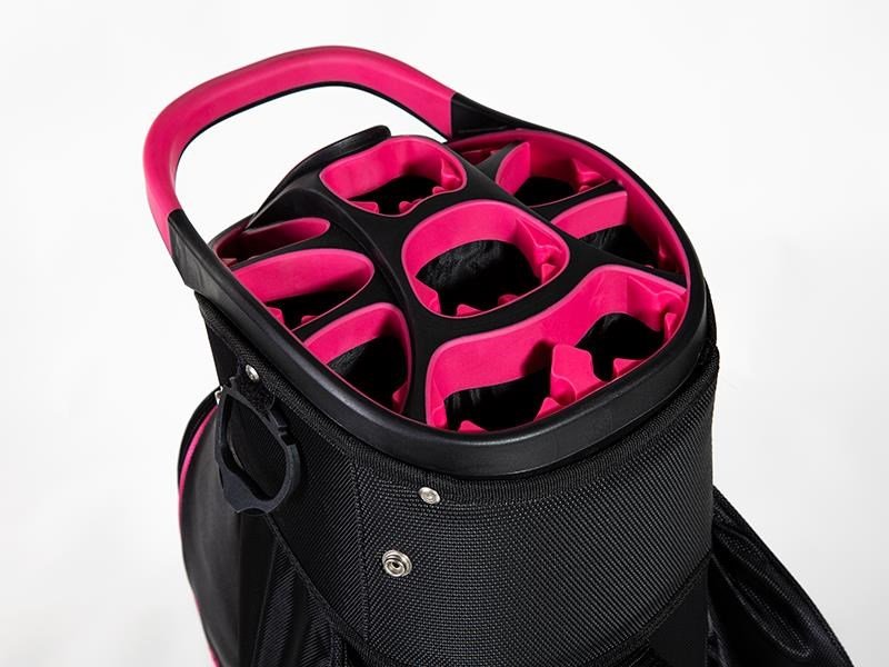 JuCad Sporty cart bag, černo/růžový