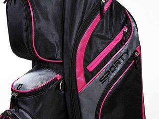 JuCad Sporty cart bag, černo/růžový