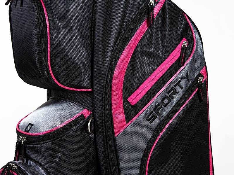 JuCad Sporty cart bag, černo/růžový