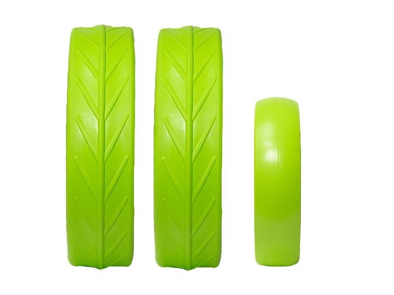 JuCad tires náhradní pneu na kola, 3ks, zelené