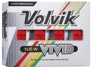 Volvik Vivid golfové míčky, červené