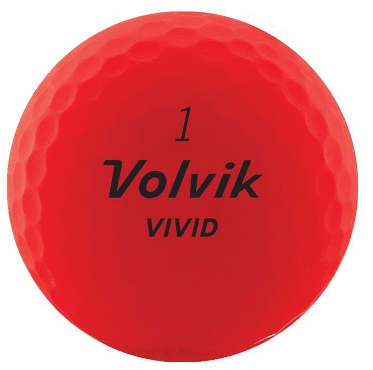 Volvik Vivid golfové míčky, červené