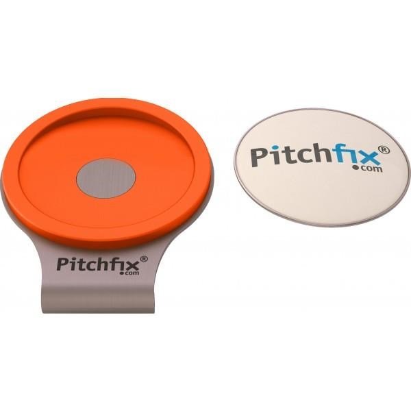 Pitchfix oranžový magnetický golfový klip na kšilt + markovátko