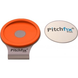 Pitchfix oranžový magnetický golfový klip na kšilt + markovátko