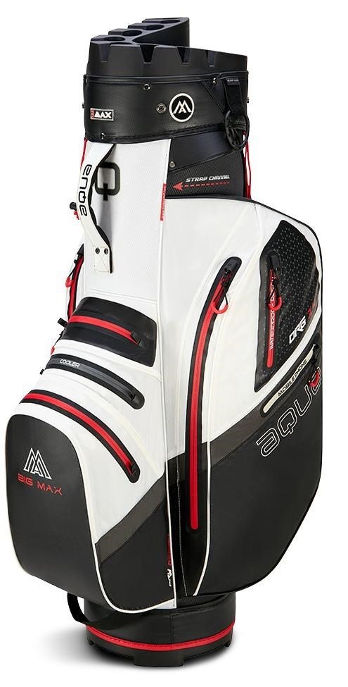 Big Max Aqua Silencio 4 Organizer cart bag, bílo/černo/červený