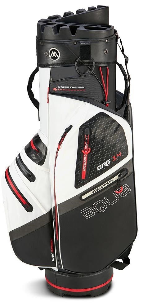Big Max Aqua Silencio 4 Organizer cart bag, bílo/černo/červený