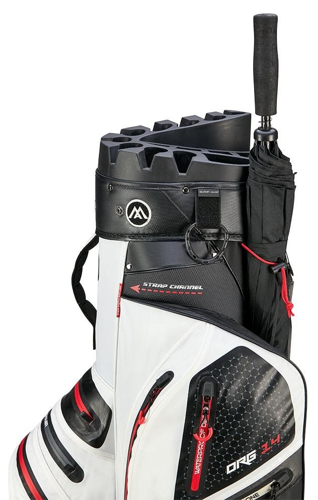Big Max Aqua Silencio 4 Organizer cart bag, bílo/černo/červený