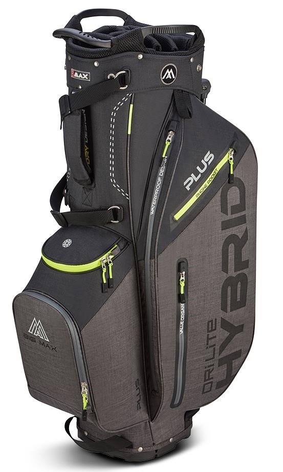 Big Max Dri Lite Hybrid Plus stand bag, černo/šedo/limetkový