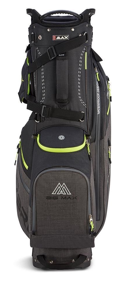 Big Max Dri Lite Hybrid Plus stand bag, černo/šedo/limetkový