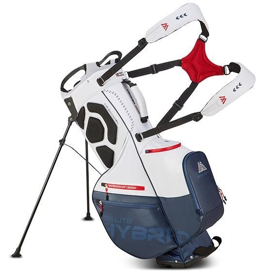 Big Max Dri Lite Hybrid Plus stand bag, bílo/modro/červený