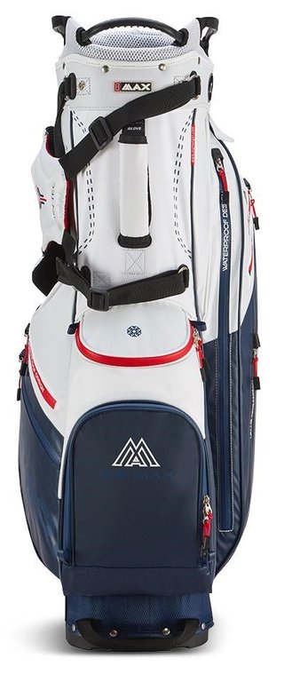 Big Max Dri Lite Hybrid Plus stand bag, bílo/modro/červený