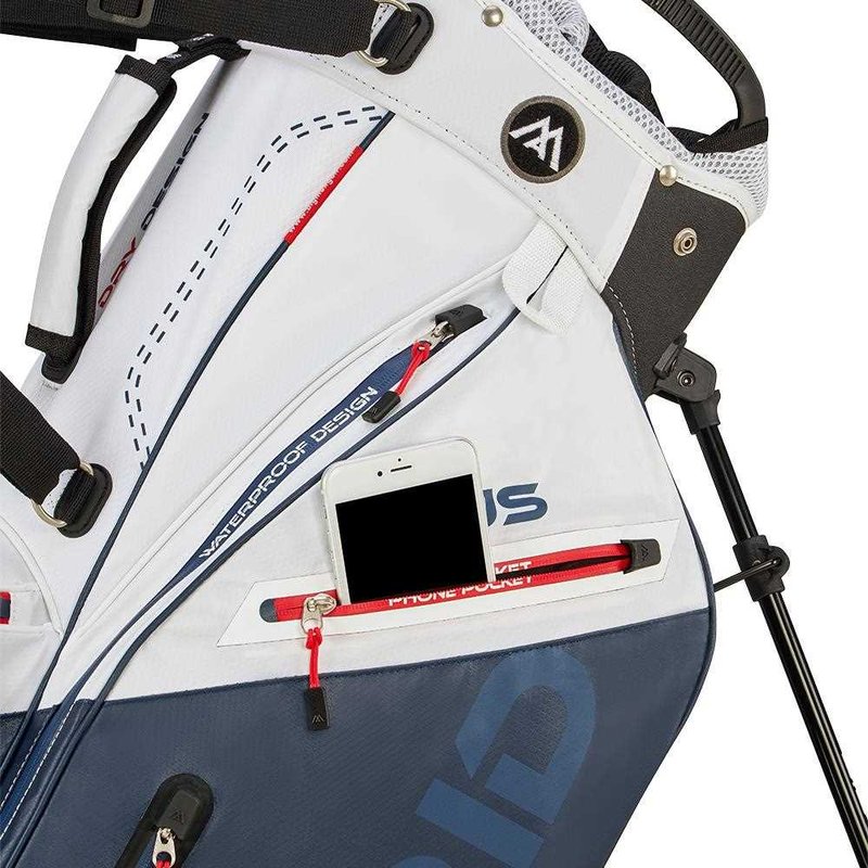 Big Max Dri Lite Hybrid Plus stand bag, bílo/modro/červený