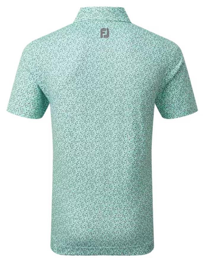 FootJoy Confetti Print Pique pánské polo, aqua surf