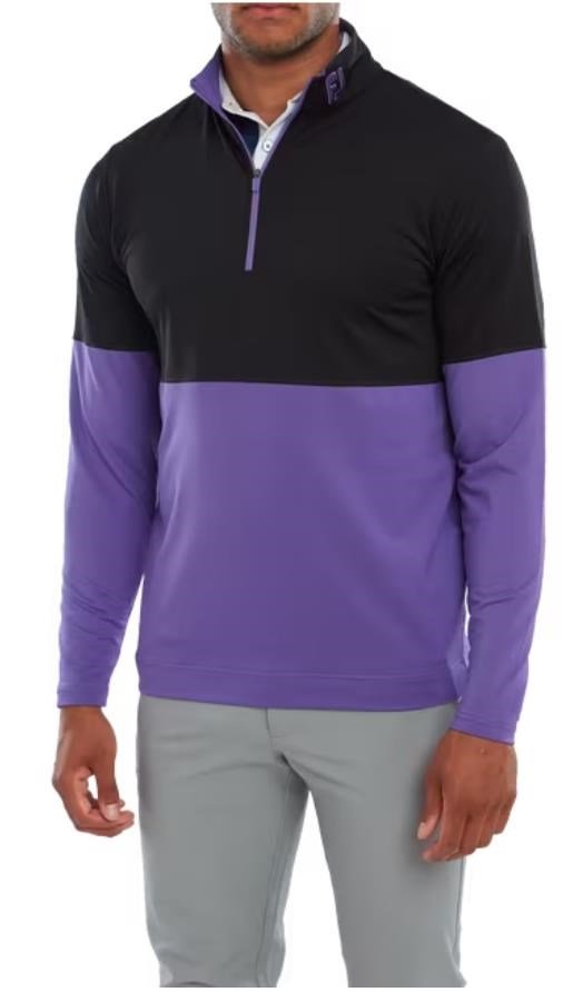 FootJoy Colour Block pánská mikina, černo/fialové