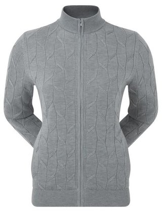 FootJoy Full-Zip Lined dámský svetr, šedý