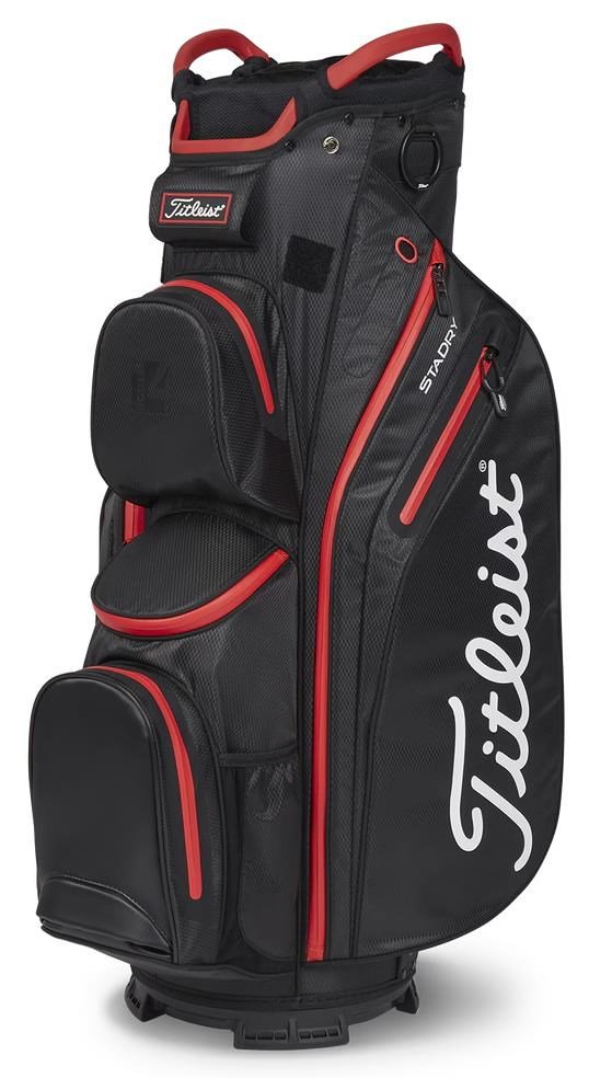 Titleist 14 StaDry cart bag, černo/červený