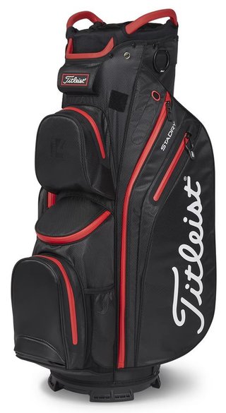 Titleist 14 StaDry cart bag, černo/červený
