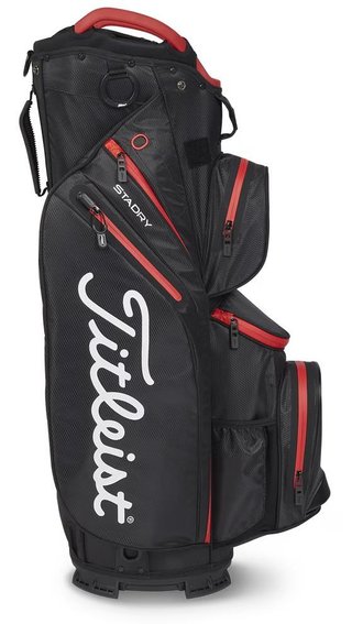 Titleist 14 StaDry cart bag, černo/červený
