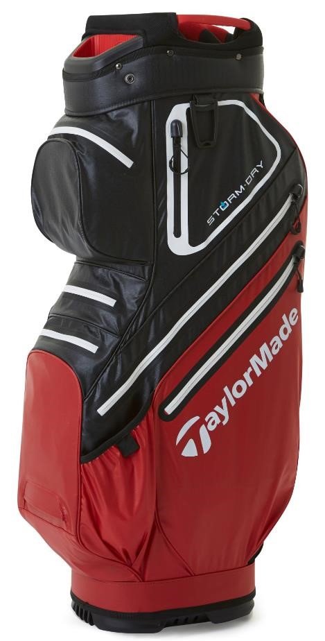 TaylorMade Storm-Dry Waterproof cart bag, červeno/černý