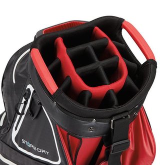 TaylorMade Storm-Dry Waterproof cart bag, červeno/černý