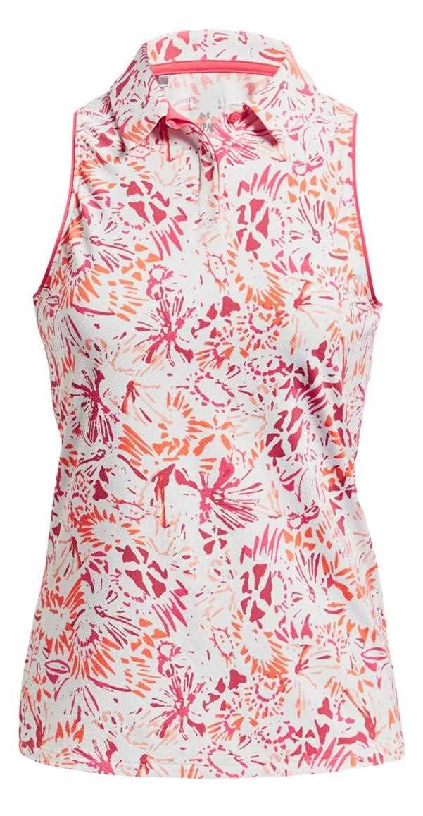 Under Armour Iso-Chill Sleeveless Polo dámské polo bez rukávů, bílo/růžové