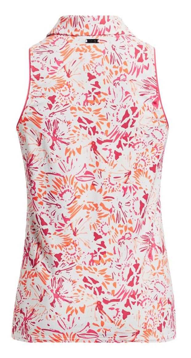 Under Armour Iso-Chill Sleeveless Polo dámské polo bez rukávů, bílo/růžové