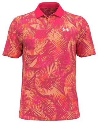 Under Armour Iso-Chill Print Palm pánské polo, růžové