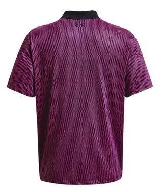Under Armour Performance 3.0 Printed pánské polo, černo/růžové