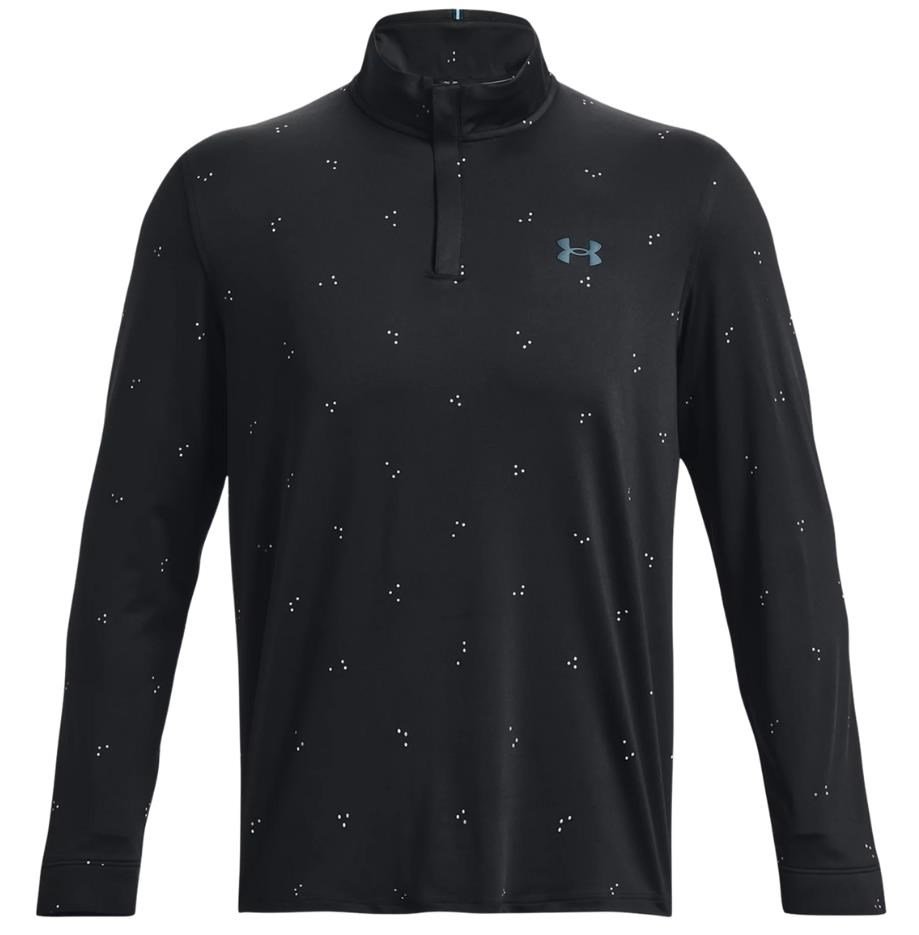 Under Armour Playoff Printed 1/4 Zip pánská mikina, černá