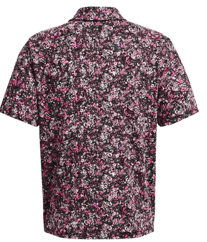 Under Armour Playoff 3.0 Printed pánské polo, černo/růžové