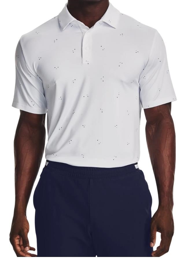 Under Armour Playoff 3.0 Printed pánské polo, bílo/modré