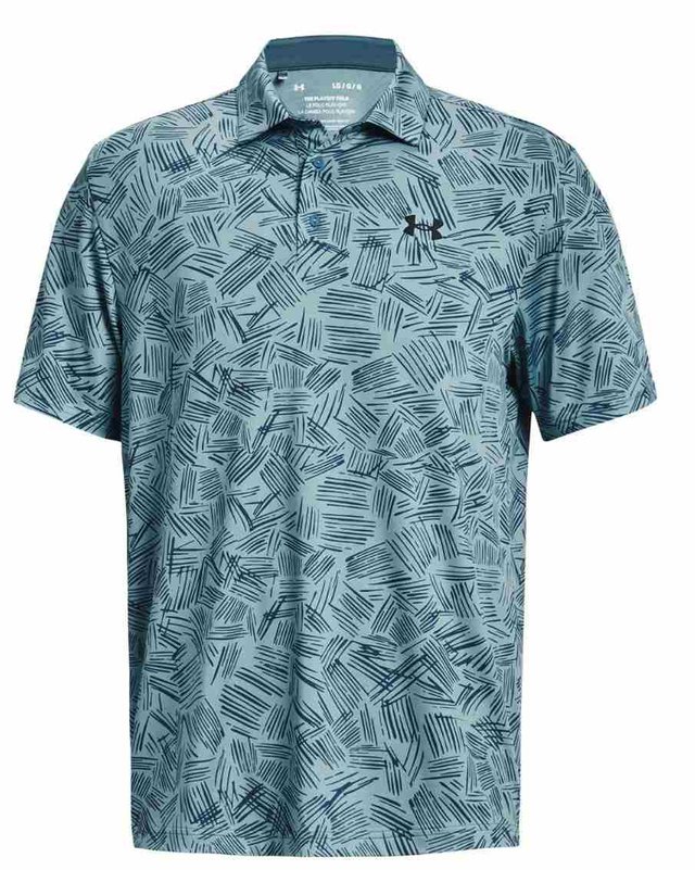 Under Armour Playoff 3.0 Printed pánské polo, still water/static blue