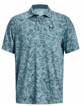 Under Armour Playoff 3.0 Printed pánské polo, still water/static blue