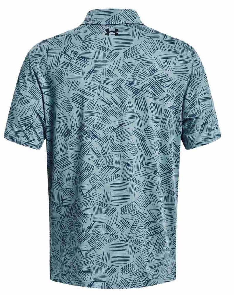 Under Armour Playoff 3.0 Printed pánské polo, still water/static blue