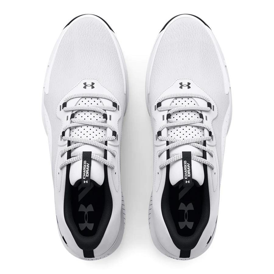 Under Armour Charged Draw 2 Wide pánské golfové boty, bílé