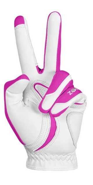 Zoom Hybrid dámská golfová rukavice, bílo/růžová