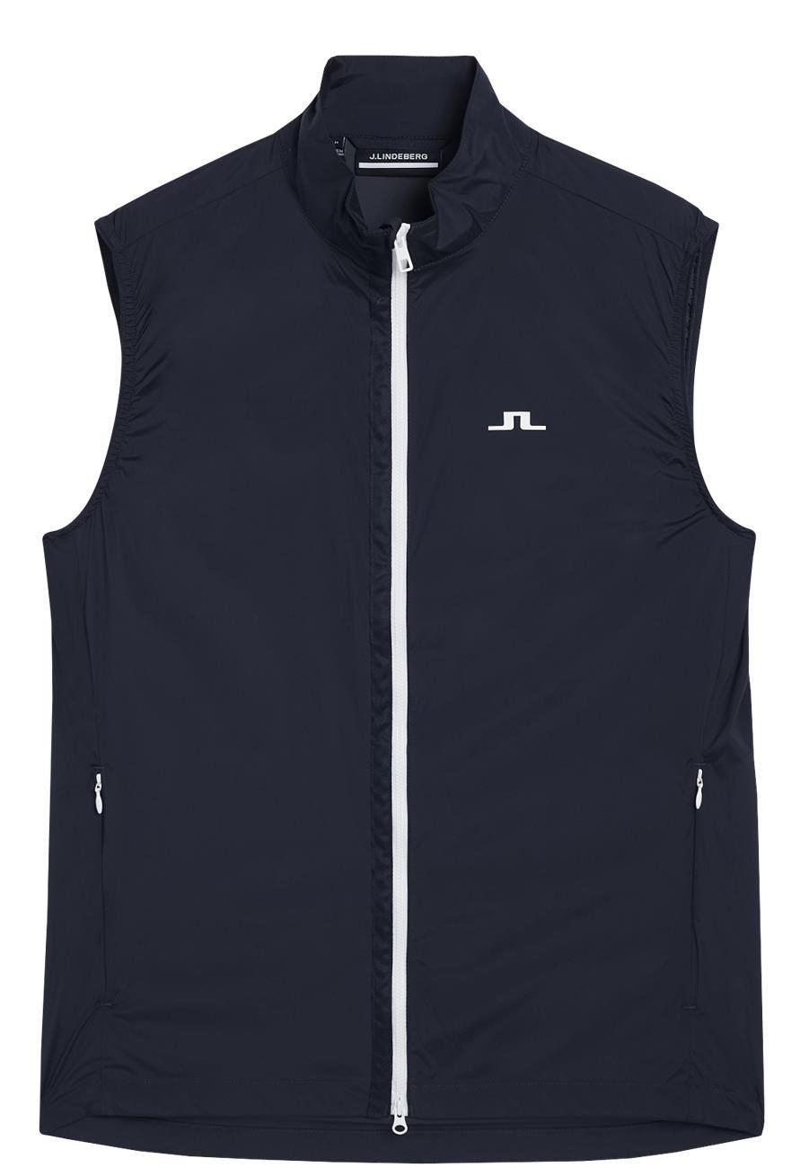 J.Lindeberg Ash Light Packable Golf pánská vesta, tmavě modrá