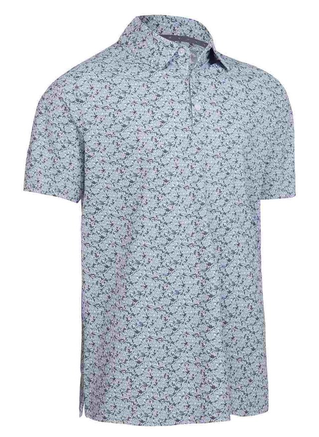 Callaway Allover Flamingo Print pánské polo, bright white